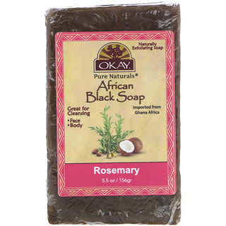 Okay Pure Naturals, African Black Soap, Rosemary, 5.5 oz (156 g)