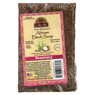 Okay Pure Naturals, Barre de savon noir africain, Romarin, 156 g