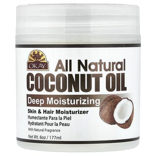 Okay Pure Naturals, All Natural Coconut Oil, Deep Moisturizing, 6 oz (177 ml)
