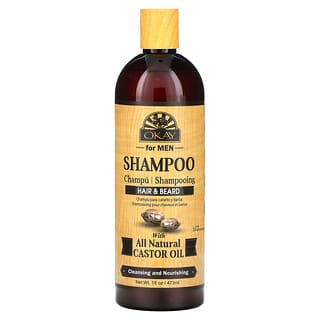 Okay Pure Naturals, For Men, Shampoo, Hair & Beard with All Natural Castor Oil, 16 oz (473 ml)