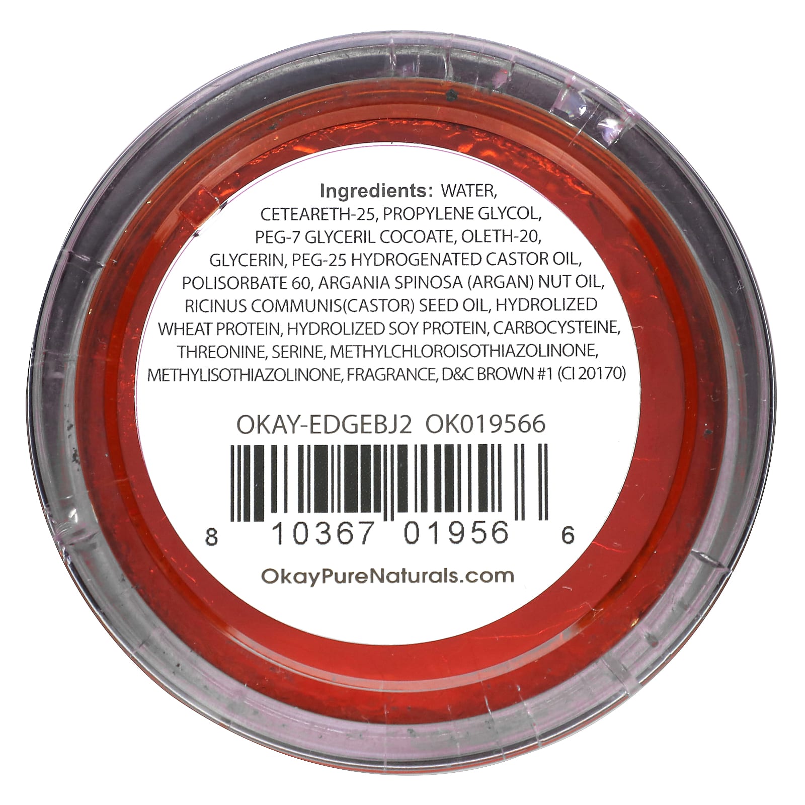 Okay Pure Naturals, ジャマイカ産ブラックひまし油配合のポリッシュトエッジ、59ml（2オンス）