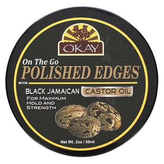 Okay Pure Naturals, Polished Edges With Black Jamaican Castor Oil, 2 oz (59 ml)
