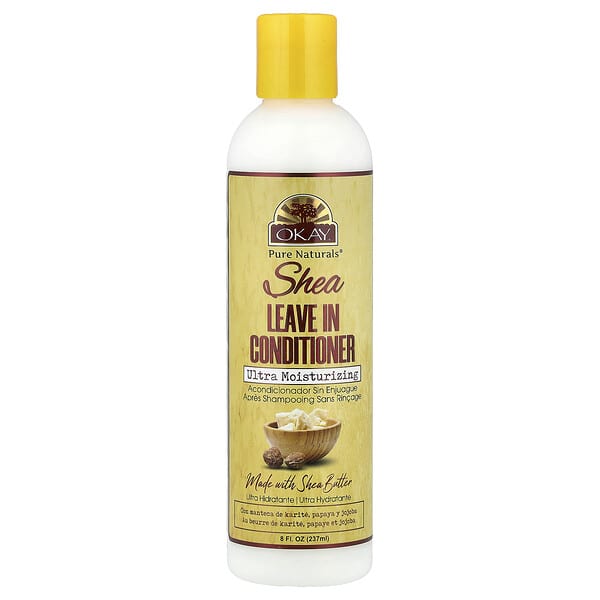 Okay Pure Naturals, 울트라 모이스처라이징 리브-인 컨디셔너, 시어, 237ml(8fl oz)