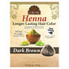 Henna, Tinte para el cabello de larga duración, Castaño oscuro`` 56,7 g (2 oz)