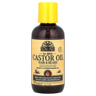 Okay Pure Naturals, Castor Oil, Hair & Beard, For Men, 4 oz (118 ml)