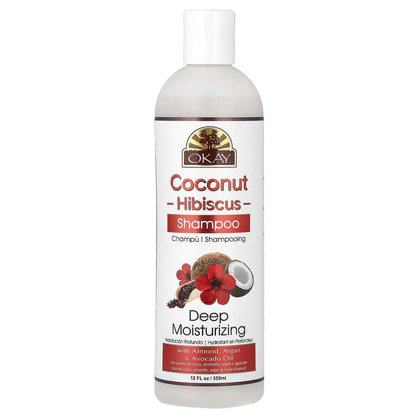 Okay Pure Naturals, 코코넛 히비스커스, 딥 모이스처라이징, 샴푸, 355ml(12fl oz)