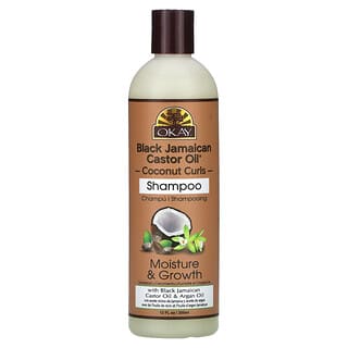 Okay Pure Naturals‏, Black Jamaican Castor Oil, Coconut Curls, Shampoo, 12 fl oz (355 ml)