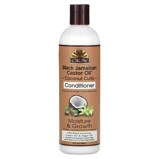 Okay Pure Naturals, Black Jamaican Castor Oil, кокос, кондиціонер для волосся, 355 мл (12 рідк. унцій)