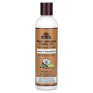 Okay Pure Naturals, Black Jamaican Castor Oil, Coconut Curls, Leave in Conditioner, 8 fl oz (237 ml)