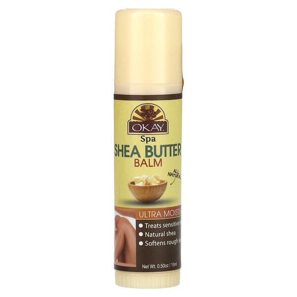 Okay Pure Naturals, Spa, Baume au beurre de karité, 15 ml
