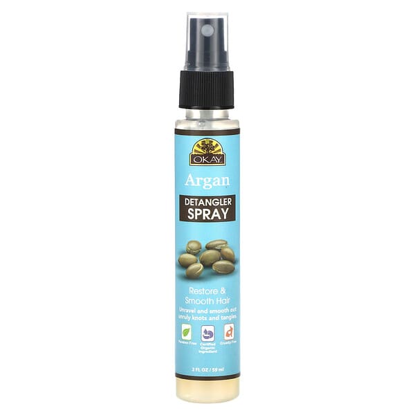 Okay Pure Naturals, Spray démêlant à l'argan, 59 ml
