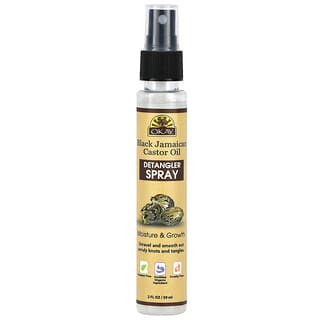 Okay Pure Naturals, Huile de ricin noire jamaïcaine, Spray démêlant, 59 ml