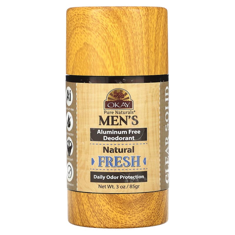 Men's Aluminum Free Deodorant、ナチュラル フレッシュ、85g（3オンス）