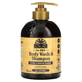 Okay Pure Naturals‏, Body Wash & Shampoo for Men, 16 oz (473 ml)