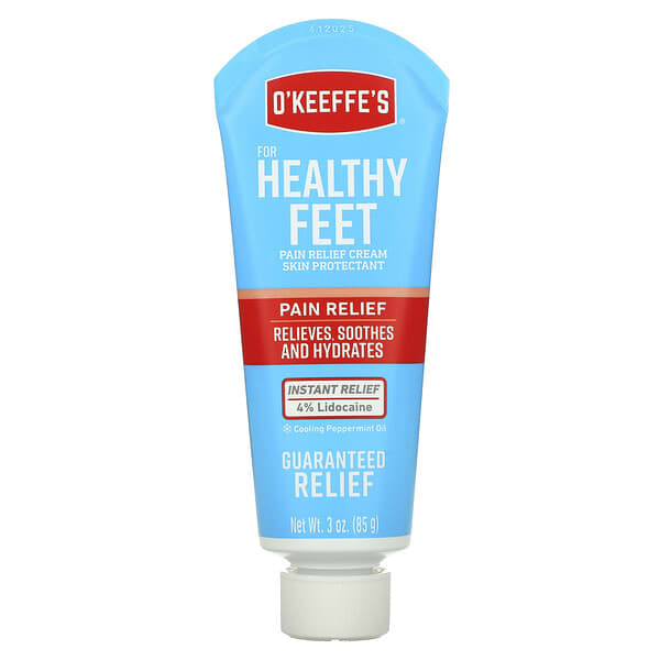 O'Keeffe's, For Healthy Feet, Pain Relief Cream, 3 oz (85 g)