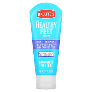 O'Keeffe's, 健康足部，足部润肤霜，夜间护理，3 盎司（85 克）