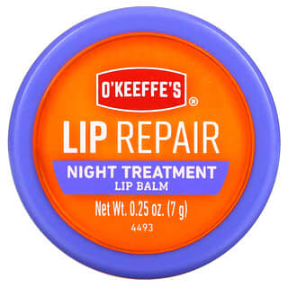 O'Keeffe's, Reparación de labios, Tratamiento de noche, Bálsamo labial, 7 g (0,25 oz)