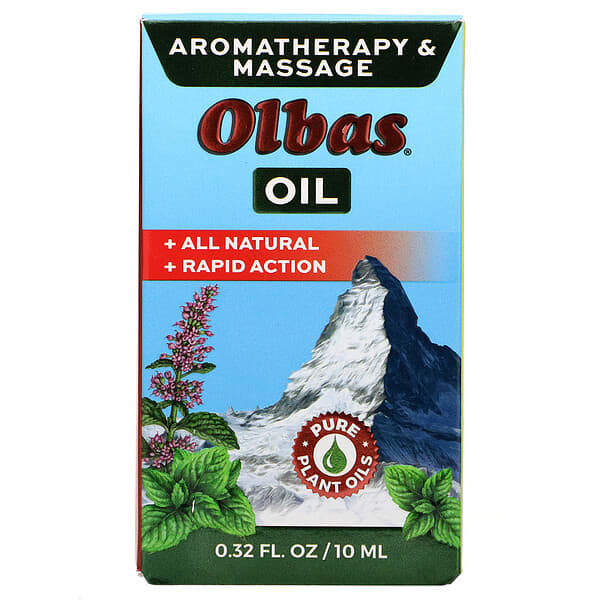 Olbas Therapeutic, アロマテラピー吸入剤とマッサージオイル、0.32 fl oz（10 ml)