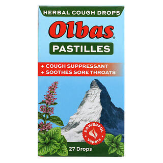 Olbas Therapeutic, Pastilles Herbal Cough Drops, Maximum Strength, 27 Drops