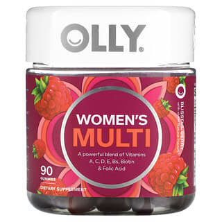 OLLY, Multi-fruits pour femmes, Baies douces, 90 gommes
