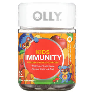 OLLY, Kids Immunity, Cerise et baies, 50 gommes