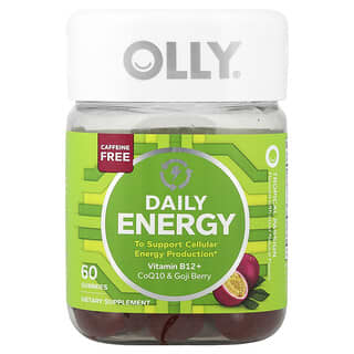 OLLY, 데일리 에너지, 카페인 무함유, 트로피칼 패션, 구미젤리 60개