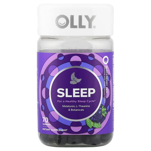 OLLY, 睡眠幫助軟糖，黑莓味，70 粒軟糖