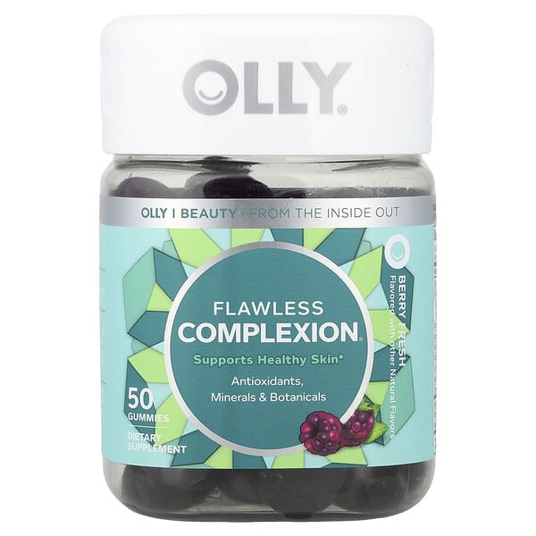 OLLY, Flawless Complexion Gummies, bærfriske, 50 vingummier