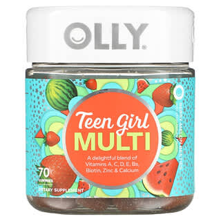 OLLY, Teen Girl Multi，漿果甜瓜，70 粒軟糖