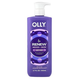 OLLY, Renew, Vitamin-Infused Body Wash, Relaxing Jasmine Bergamot, 17 fl oz (502 ml)