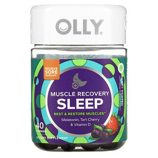 OLLY, Muscle Recovery Sleep, Berry Rested, 40 Gummies