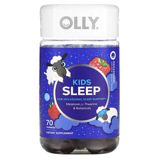 OLLY, Kids Sleep, Razzzberry`` 70 жевательных таблеток