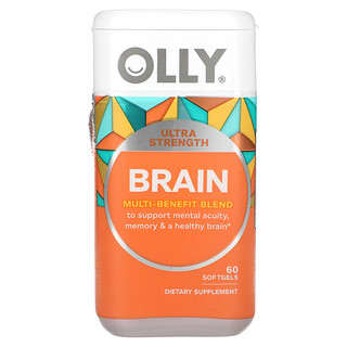 OLLY, Brain、Ultra Strength、ソフトジェル60粒