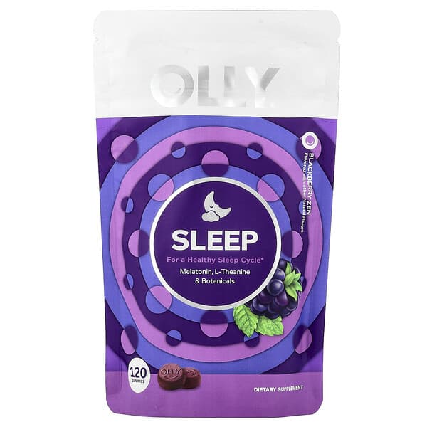 OLLY, 睡眠幫助軟糖，黑莓味，120 粒軟糖