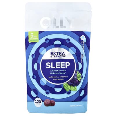 OLLY, Sleep Aid Gummies, Blackberry Flavor, 120 Gummies