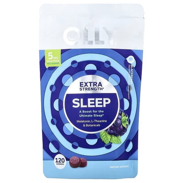 OLLY, 睡眠幫助軟糖，黑莓味，120 粒軟糖