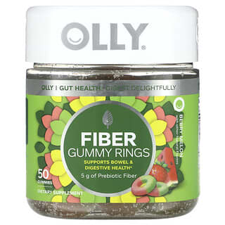 OLLY, Anillos de gomitas con fibra, Baya y melón`` 50 gomitas