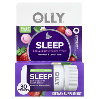 OLLY, Slaap, Aardbei, 30 tabletten