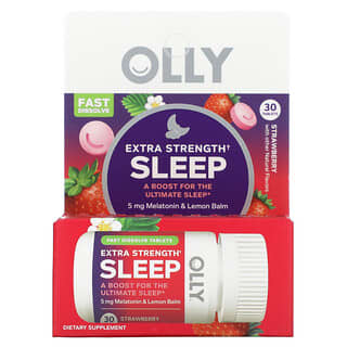 OLLY, Extra Strength Sleep, Erdbeere, 30 Tabletten