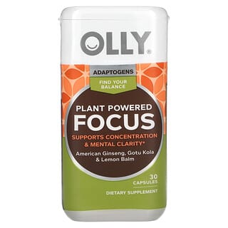 OLLY, Plant Powered Focus, 캡슐 30정