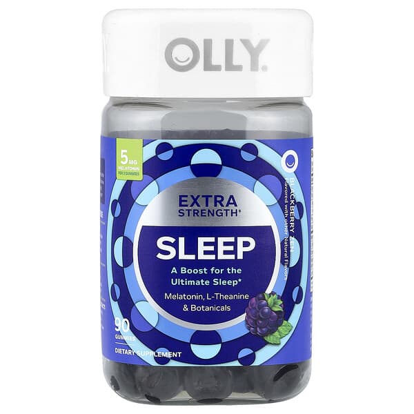 OLLY, 睡眠幫助軟糖，黑莓味，90 粒軟糖