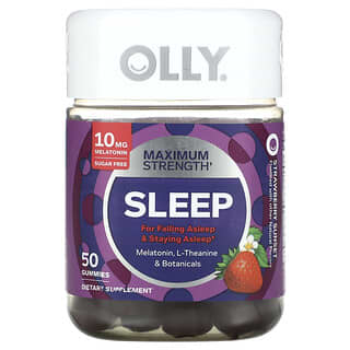 OLLY, Sleep, максимальная сила действия, клубничный снек, 50 жевательных таблеток
