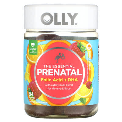 OLLY, Essential Prenatal Formula, Sweet Citrus Flavor, 84 Gummies