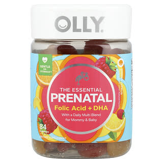 OLLY, The Essential Prenatal, витамины для беременных, сладкий цитрус, 84 жевательные таблетки