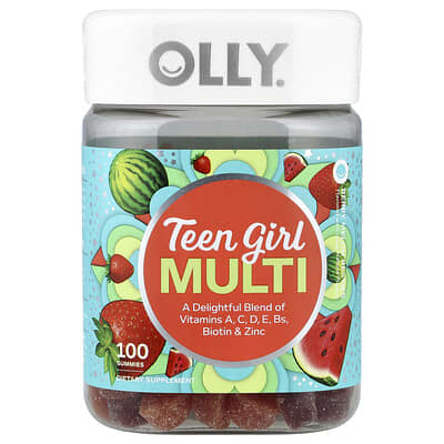 OLLY, Teen Girl Multi Gummies, Berry Melon Besties, 100 Gummies
