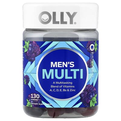 OLLY, Men's Multi Gummies, Blackberry Blitz, 130 Gummies