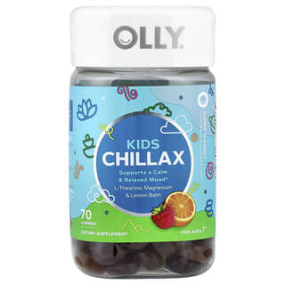 OLLY, Παιδικές ζελεδάκια Chillax, Για ηλικίες 7+, Sunny Sherbet, 70 ζελεδάκια