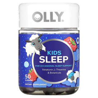 OLLY, Kids Sleep, малина, 50 жувальних таблеток