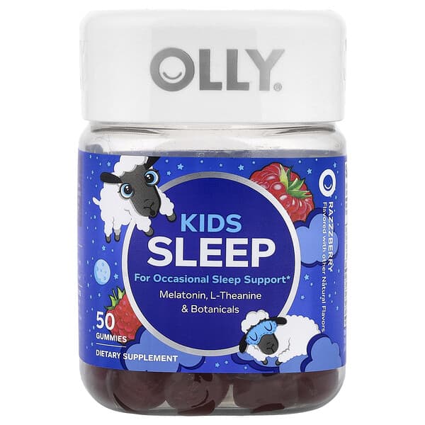 OLLY, Kids Sleep，樹莓，50 粒軟糖
