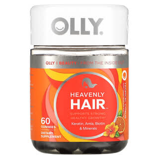 OLLY, Heavenly Hair, тропічні цитрусові, 60 жувальних мармеладок